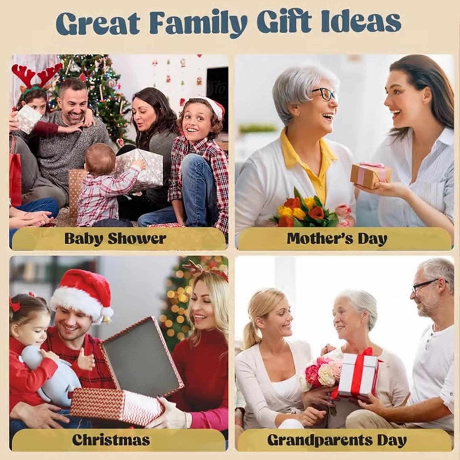 ZMKIAG Family Handprint Kit with Keepsake Frame and Clear Acrylic Sheets - DIY Art Craft for 𝗞𝗶𝗱𝘀, Personalized Gift for New Parents, Grandparents and Memorable Family Activities