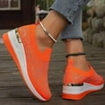 thumbnail image 6 of Women's Fashion Shoes – Lightweight Wedge Sneakers, Mesh surface Walking Shoes for Casual Wear, 6 of 14