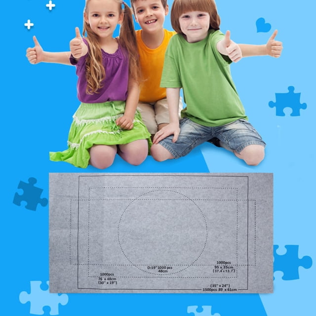 Tapis de Rangement en Rouleau pour Casse-Tête Jigroll jusqu'à 1500 Pcs avec Sac de Rangement à Cordon
