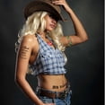 thumbnail image 4 of Disfraz de Halloween para mujer, color blanco, con tatuajes temporales, 4 of 7