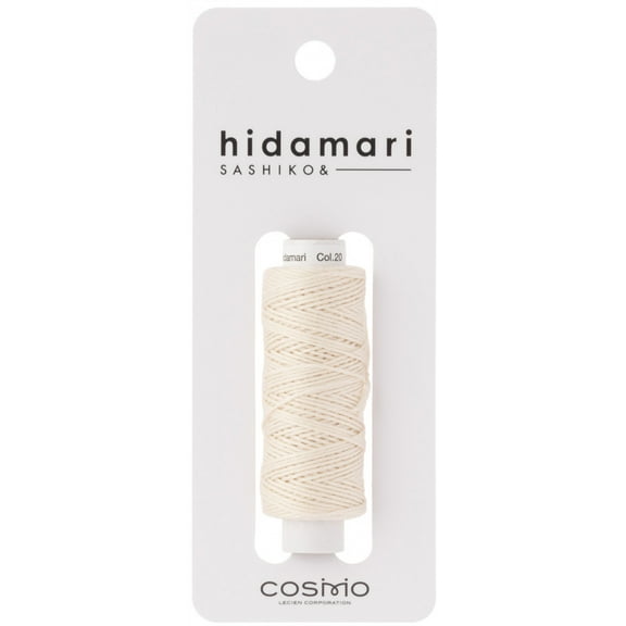 Cosmo Hidamari Sashiko Solid Thread 30 Meters Snow White