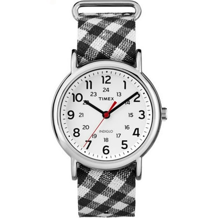 Women's Weekender Black Gingham Strap Watch (Best Timex Weekender Strap)