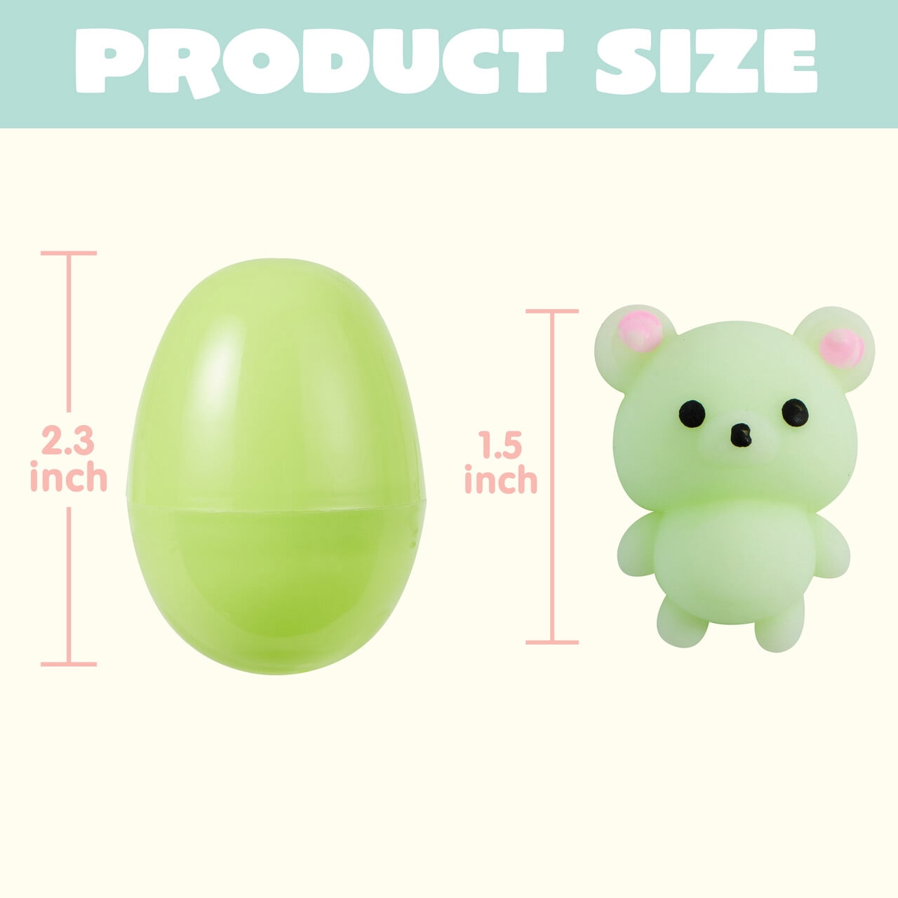 Joyfy 24 Pack Prefilled Easter Eggs with Toys,Mochi Squishy Small Toys for Easter Eggs,Stuffed Easter Baskets for Toddler Kids