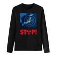thumbnail image 4 of RKSTN Sweat-Shirt pour Femmes Mode Automne Léger Couleur Unie Manches Longues Col Rond Imprimé Pollution Marine, 4 of 4
