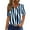 Blue-12, variant on Perfectbot Women T-Shirts Button Print V Neck Loose Summer Short Sleeve Casual Blouses Size S-3XL