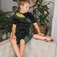 thumbnail image 4 of Fotbe MoonNight Sky Crow Pijama Estampada de 2 Piezas para Niños – Ropa de Dormir de Manga Corta Cómoda para Niños y Niñas, Camiseta y Shorts de Algodón-3X-Large, 4 of 6