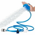 thumbnail image 1 of Dog Pet Bathing Tool Glove - Shower Sprayer, Deshedder and Scrubber All In One With 3 Hose Adapters - Shower, Bath Tub, Faucet & Outdoor Garden Hose Compatible, Adjustable - Dog Cat Horse Grooming, 1 of 6