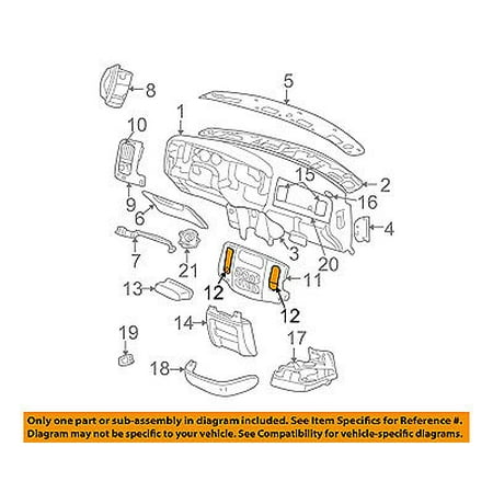 Dash Air Vent-AC A/C Heater Duct Outlet Louvre Left 1BZ651DVAA