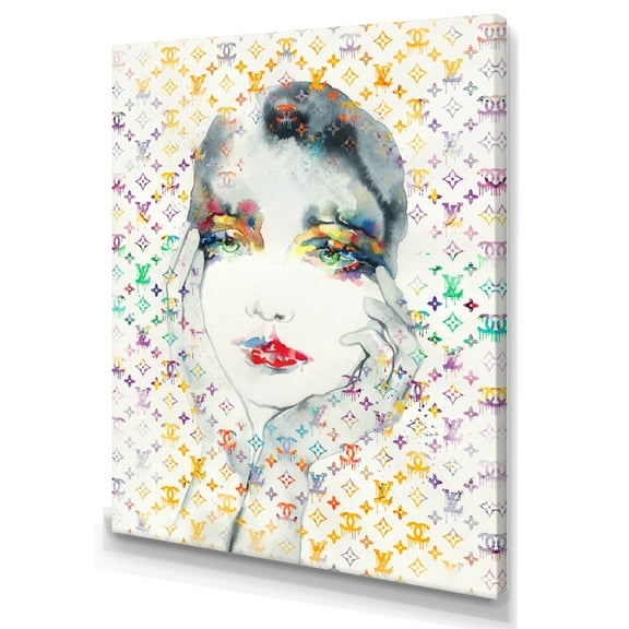 Designart High Fashion Female Sketch II Canvas Wall Art