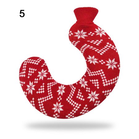 Household Pain Relief For Neck Merchandises Warming Products Hot Water Bottle Knitted Cover U Shaped 5