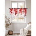 thumbnail image 3 of Red Gradient Sheer Curtains 45 Inch Length 2 Panels Set Window Treatments, Abstract Polka Dots Vintage Modern Art Rod Pocket Semi Curtains for Living Room/Bedroom/Kitchen Décor, 104"W x 45"L, 3 of 7