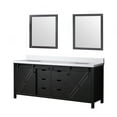 thumbnail image 3 of Marsyas 80 in W Brown Double Vanity, Cultured Marble Top, Faucet Set and 30 in Mirrors, 3 of 3