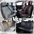 thumbnail image 4 of Fit for Mazda 6 2020 Seat Cover, Waterproof Leather 5 Piece Full Set Wear Resistance Beautify Interior, Red Edge Car Seat Covers, Airbag-Compatible, 4 of 4