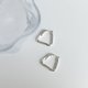 thumbnail image 2 of Agujas plateadas brillantes, pendientes dorados triangulares, pendientes individuales, pendientes simples de moda para mujer, 2 of 5