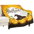 thumbnail image 1 of Mantas de vellón con calabazas naranjas de Halloween, manta de franela suave y acogedora para adultos, manta difusa ligera y lavable, regalo para niñas y niños de 50 x 60 pulgadas, 1 of 6