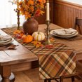 thumbnail image 5 of Orange Buffalo Plaid Cotton Linen Rectangle Table Runners 13"x36", Fall Thanksgiving Checkered Coffee Table Runner Dresser Scarves Luxury Table Runners for Wedding Party Banquet Dinner Decor, 5 of 8
