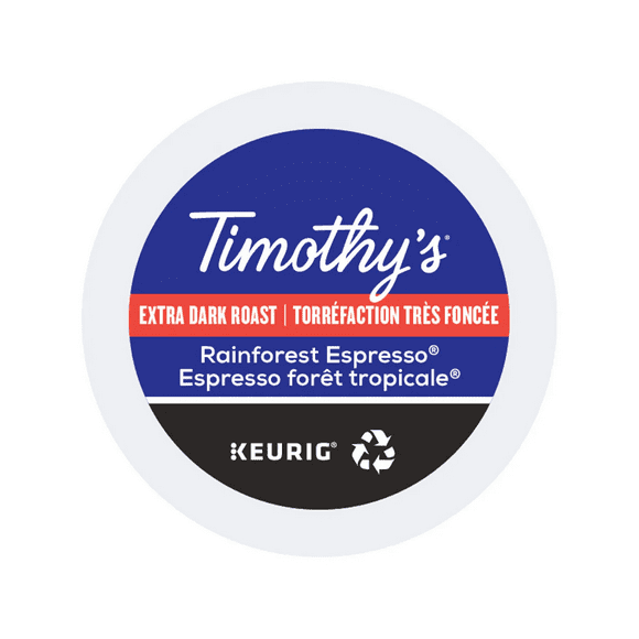 Timothy's Rainforest Espresso Keurig K-cup Pods 96 count