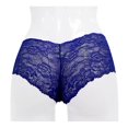 thumbnail image 3 of Bóxer Secret Treasures para Mujer, Azul Casual Encaje Floral Talla M, 3 of 4