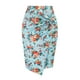 thumbnail image 1 of Minnieouse Faldas de tubo delanteras envolventes de cintura alta, clásicas y elegantes para mujeres sexys, faldas sólidas de mujer sexy Prendas para la parte inferior del cuerpo flor verde XL, 1 of 6