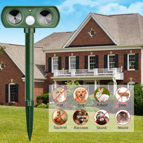 Ultrasonic Animal Pest Repellent, Outdoor Solar Powered Pest and Animal
