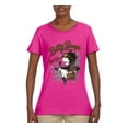 thumbnail image 2 of Wild Bobby Biker Betty Boop Wild One MC Motorcycle Betty Boop Womens T-Shirt, Fuschia, X-Large, 2 of 5