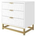 thumbnail image 7 of 3 Drawer Dresser, Large Dresser for Bedroom, Wood Dresser with 3 Large Drawers, Modern Dressers with Metal Handles for Living Room, Hallway, Entryway, 7 of 7