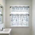 thumbnail image 4 of Gumesh Kitchen Curtains, Short Non-See-Through Privacy Tier Curtains, Light Filtering Semi Sheer Small Window Drapes for Bathroom Cafe, 3Pcs, 4 of 7