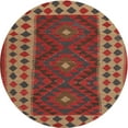 thumbnail image 1 of Ahgly Company Indoor Round Contemporary Red Oriental Area Rugs, 5' Round, 1 of 6