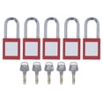 thumbnail image 2 of Candados de seguridad Jadeshay 5 juegos de Candados de bloqueo y etiquetado Nylon, metal A, 2 of 8