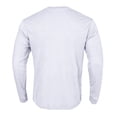 thumbnail image 5 of Defitshape Men's Waffle Knit Tshirt High Low Soft Tee Stretch Crew Neck Spring Fall Side Split Comfy Fall Top Basic Slim Fit Tshirt Solid Long Sleeve Shirt White XX-Large, 5 of 5