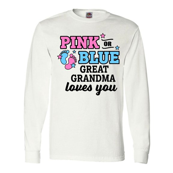 Inktastic Pink or Blue Great Grandma Loves You Long Sleeve T-Shirt