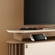 thumbnail image 2 of Mueble para TV hasta 70” Bossa Alba Castaño/Blanco hueso | Diseño Curvo | Puertas Corredizas | Estante Abierto, 2 of 3