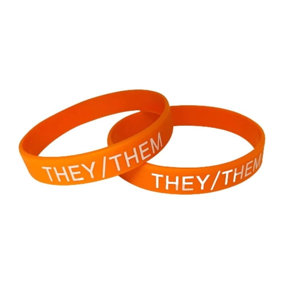 They Them Pronoun Silicone Bracelets