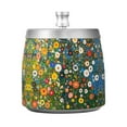 thumbnail image 7 of Yayeee Ashtray with Lid for Cigarette Smokeless Stainless Steel Home Ash Holder, Green Floral Garden, 7 of 7