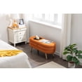 thumbnail image 4 of Yesfashion 44.8" Ottoman Bench, End Of Bed Storage Bench with Built-in Storage Space, Solid Wood Leg, Velvet Entryway Storage Bench for Living Room, Bedroom, 4 of 6