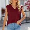 thumbnail image 4 of Spring Savings deals!Samickarr Summer Tank Tops For Women 2024 Going Out TopsWomens Solid Color Sleeveless V-Neck Sleeveless Sling Top, 4 of 5