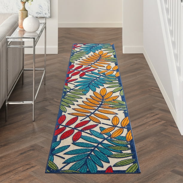 Nourison Aloha Floral Contemporary Multicolor Indoor/outdoor Area Rug