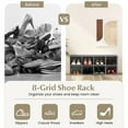 thumbnail image 5 of Resenkos 8 Cubbies Shoe Organizer with 500 LBS Weight Capacity-Gray, Space-Saving Shoe Rack Organizer for Closet Entryway, 5 of 7