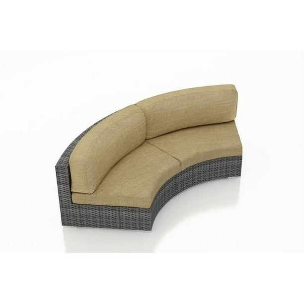 Harmonia Living District Wicker Outdoor Curved Loveseat Com Harmonia Living District Wicker Outdoor, Harmonia Living Outdoor Furniture