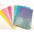 thumbnail image 3 of 3 PACK 8x13 Inch (20cmx34cm) Chunky Glitter Purple A4 Bundle Leather Sheets Faux Leather Fabric for Bow Earring Making DIY Craft, 3 of 3