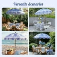 thumbnail image 3 of LAGarden Our Beach Portable Umbrella for Sand Beech Wood Pole Carry Bag with Printed Porcelain Love Cute Garden Parasol, 3 of 9