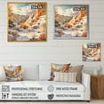 thumbnail image 4 of Designart "Scenic Winter View Of The Canyon" Canyon Floater Framed Wall Art Living Room, 4 of 5