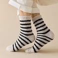 thumbnail image 6 of Mikilon Men's Coral Velvet Striped Socks Winter Thicken Warm Middle Tube Socks, 6 of 8