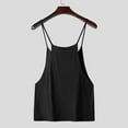 thumbnail image 4 of Stamzod Muscle Shirts for Men Solid Color Workout Gym Tank Top Men Casual Sleeveless Spaghetti Strap Tank Tops Black S, 4 of 9