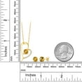 thumbnail image 3 of Gem Stone King 18K Yellow Gold Plated Silver Yellow Citrine Pendant and Earrings Jewelry Set for Women (2.72 Cttw, Gemstone November Birthstone, Round 6MM), 3 of 3