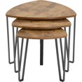 thumbnail image 3 of Set Mesa Triangular 3 Pzs Minimalista Industrial Cafe Madera, 3 of 9