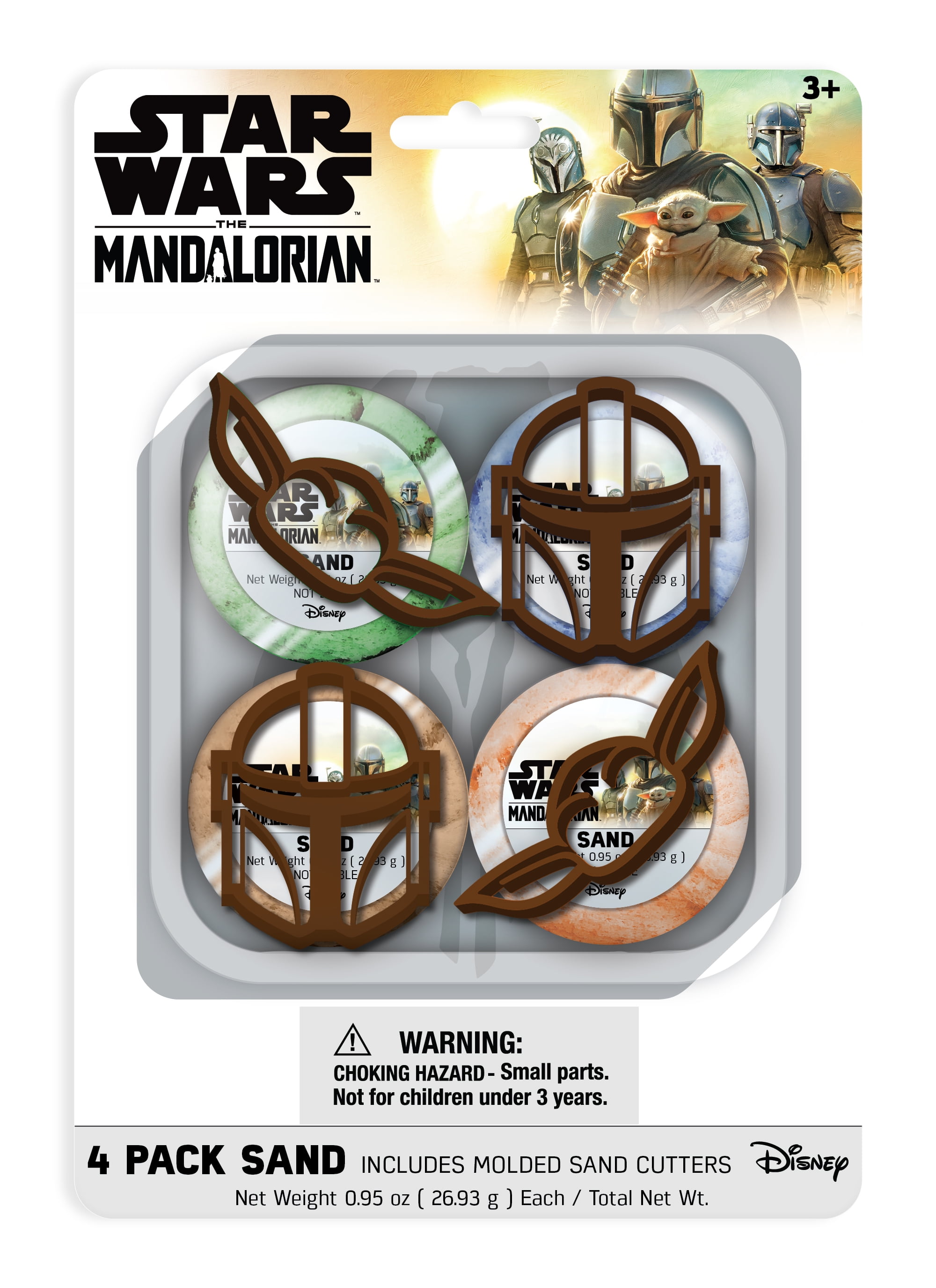 Star Wars The Mandalorian 4 Pack Play Sand Party Favors, Kids Ages
