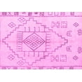 thumbnail image 1 of Ahgly Company Indoor Rectangle Solid Pink Modern Area Rugs, 8' x 12', 1 of 4