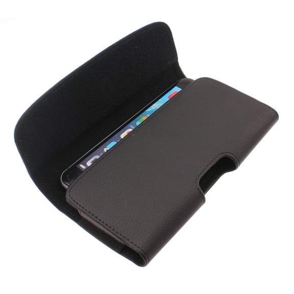 Leather Case Belt Clip for Google Pixel 6 Pro Phone - Holster Cover Pouch Loops Carry Protective Black D7K Compatible With Google Pixel 6 Pro Model