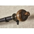 thumbnail image 3 of Deco Window 72 to 144 inches Adjustable Curtain Rod for Windows with Natural Wood Finials (1'' Diameter, Brown Matte), 3 of 9